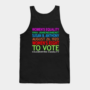 100 Yrs Womens Equality Day Right Tank Top